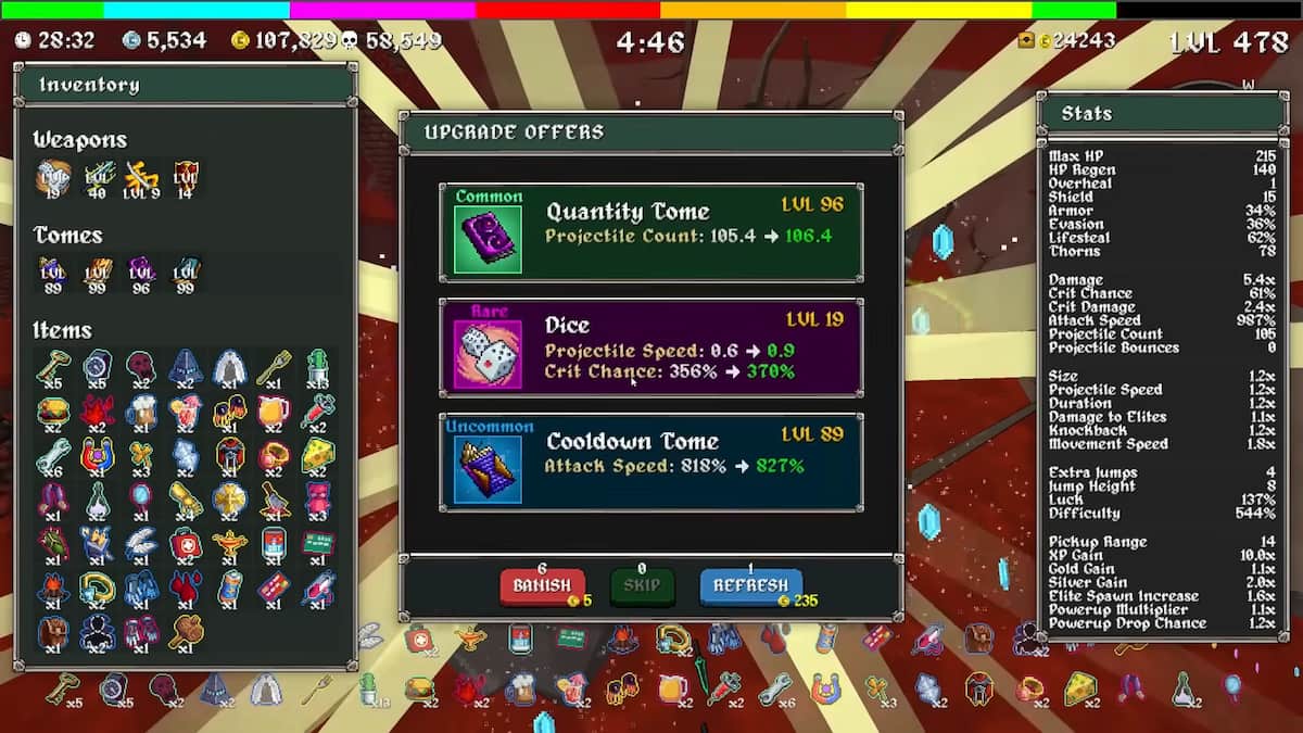 Best Dicehead Builds in Megabonk - Stats, Megacrit, Projectile DPS ...