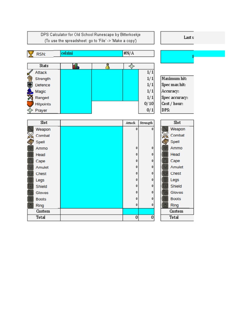 DPS Calculator by Bitterkoekje | PDF | Leisure | Sports